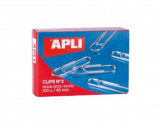 Caja 100 clips Apli Nº2 labiados