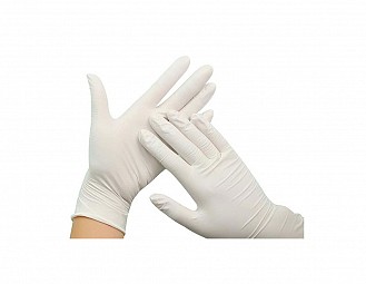 Guantes de látex sin polvo. Caja de 100u.