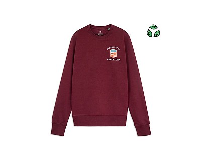 Sudadera de color burdeos sin capucha