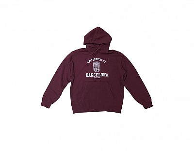 Sudadera bordada de color burdeos S